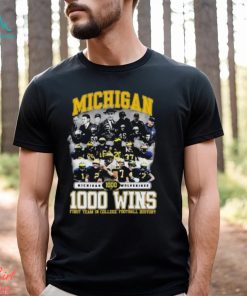 Michigan Wolverines Football 1000 Wins First Team In College Football History T Shirt