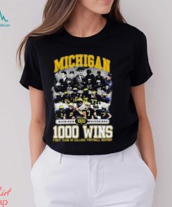 Michigan Wolverines Football 1000 Wins First Team In College Football History T Shirt