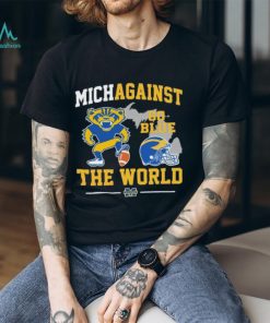 Michigan Wolverines Football Michagainst Go Blue The World Mascot Shirt