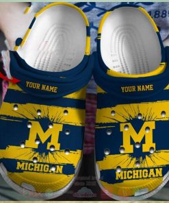 Michigan Wolverines Football Ncaa Custom Name Crocs Clog Shoes