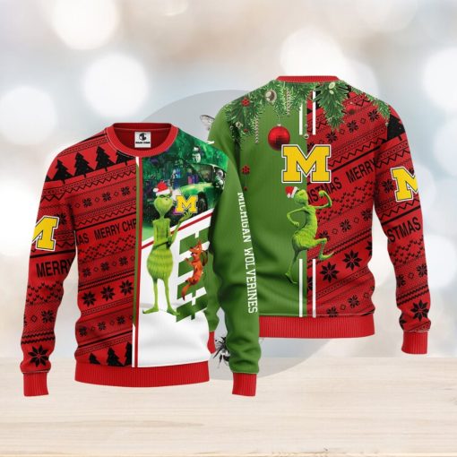 Michigan Wolverines Grinch & Scooby doo Christmas Ugly Sweater