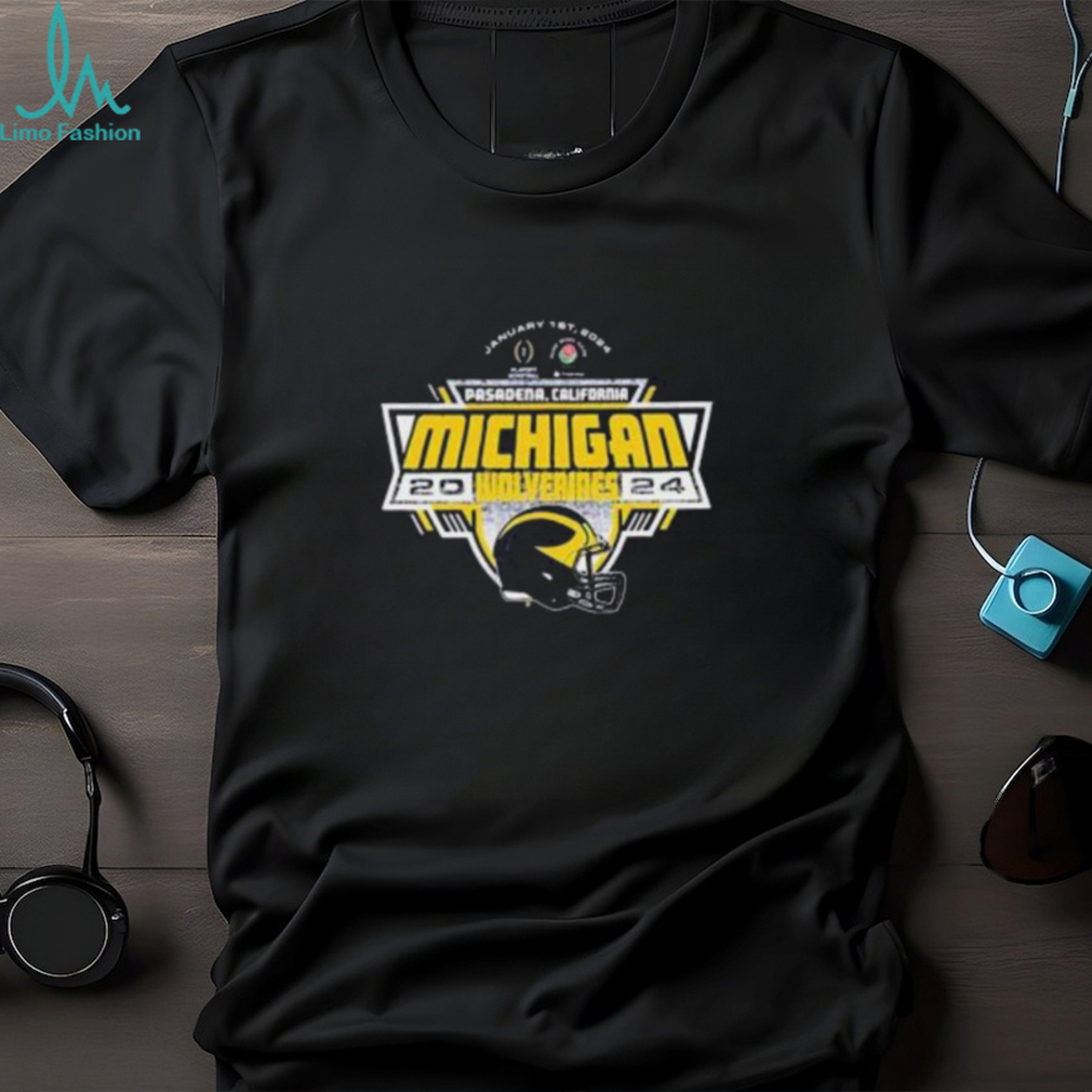 Michigan Wolverines Helmet 2023 CFP Rose Bowl Unisex T Shirt Michigan Wolverines Helmet 2023 CFP Rose Bowl Unisex T Shirt