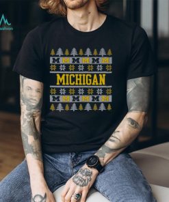 Michigan Wolverines Holiday Christmas Tree T Shirt