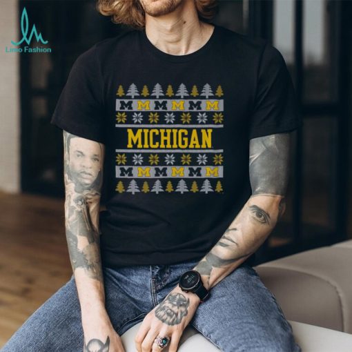 Michigan Wolverines Holiday Christmas Tree T Shirt