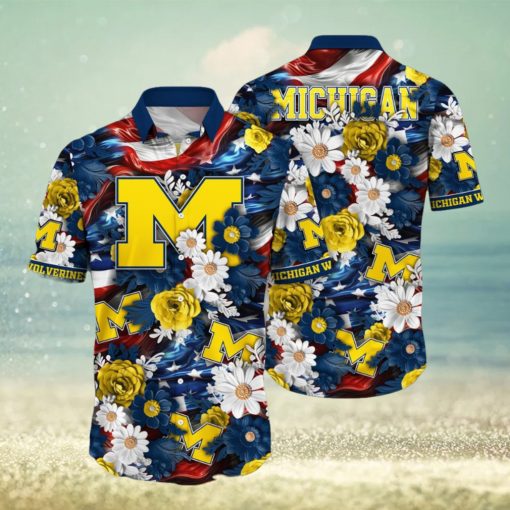 Michigan Wolverines NCAA2 Hawaii Shirt Independence Day