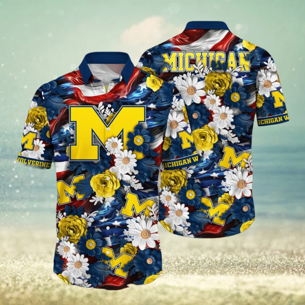 Michigan Wolverines NCAA2 Hawaii Shirt Independence Day Michigan Wolverines NCAA2 Hawaii Shirt Independence Day