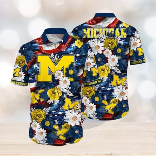 Michigan Wolverines NCAA2 Hawaii Shirt Independence Day