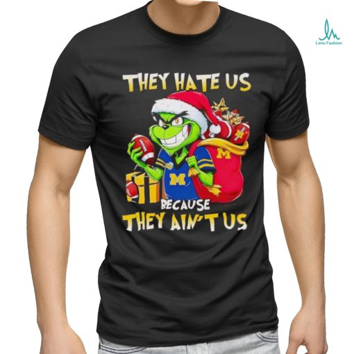 Michigan Wolverines Santa Grinch they hate us because they ain’t us shirt