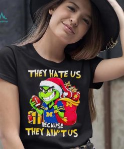 Michigan Wolverines Santa Grinch they hate us because they ain’t us shirt