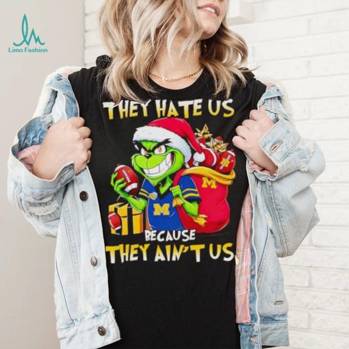 Michigan Wolverines Santa Grinch they hate us because they ain’t us shirt