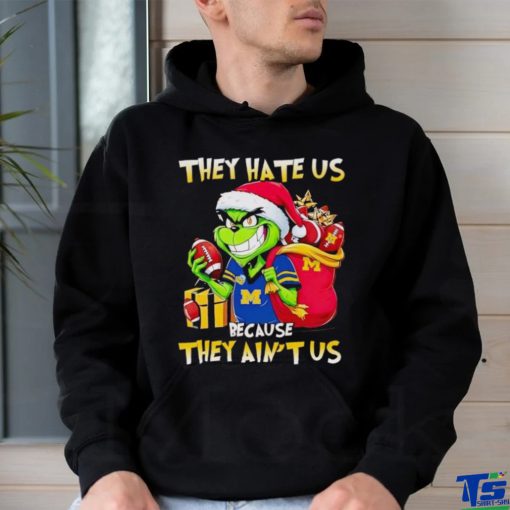 Michigan Wolverines Santa Grinch they hate us because they ain’t us shirt