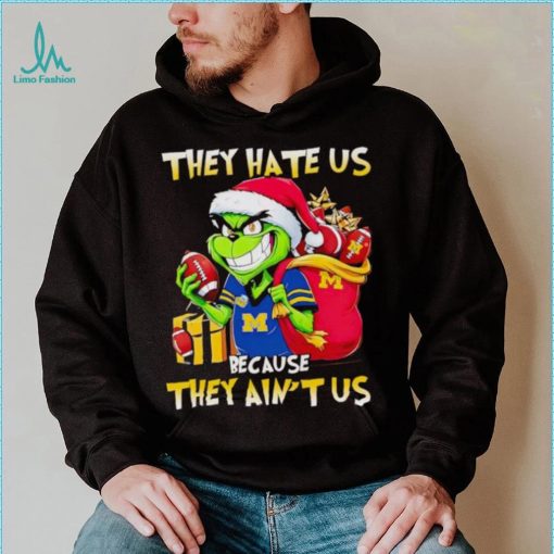 Michigan Wolverines Santa Grinch they hate us because they ain’t us shirt