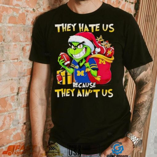 Michigan Wolverines Santa Grinch they hate us because they ain’t us shirt