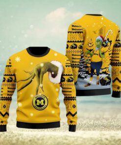 Michigan Wolverines Team Grinch Ugly Christmas Sweater Cute Christmas Gift