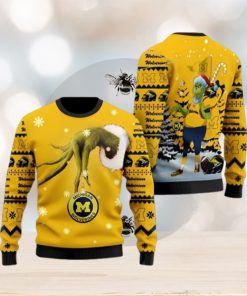 Michigan Wolverines Team Grinch Ugly Christmas Sweater Cute Christmas Gift