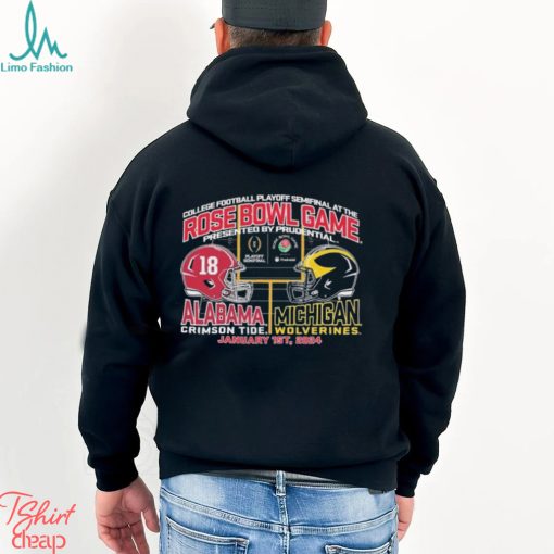 Michigan Wolverines Vs Alabama Crimson Tide Rose Bowl College Football Playoff Semifinal 2024 Shirt