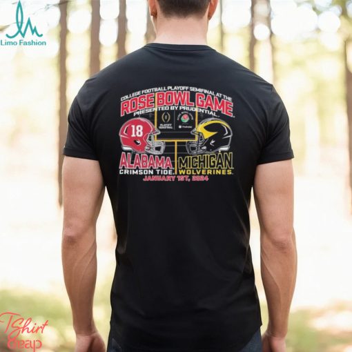 Michigan Wolverines Vs Alabama Crimson Tide Rose Bowl College Football Playoff Semifinal 2024 Shirt