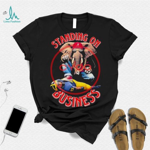 Michigan Wolverines Vs Alabama Crimson Tide Standing On Business Shirt