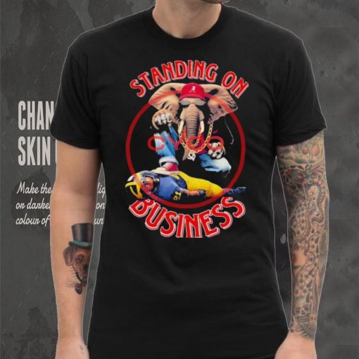 Michigan Wolverines Vs Alabama Crimson Tide Standing On Business Shirt