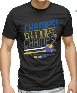 Michigan Wolverines football champs champs champs back to back to back Big Ten Champion 2021 2022 2023 shirt
