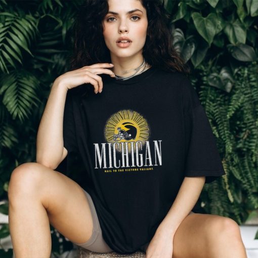 Michigan Wolverines football hail to the victors valiant winged helmet shirt