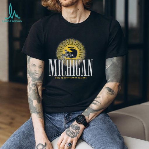 Michigan Wolverines football hail to the victors valiant winged helmet shirt