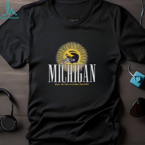 Michigan Wolverines football hail to the victors valiant winged helmet shirt