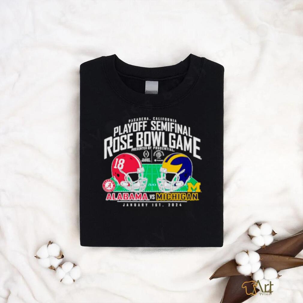 Michigan Wolverines vs. Alabama Crimson Tide College Football Playoff 2024 Rose Bowl Matchup shirt Michigan Wolverines vs. Alabama Crimson Tide College Football Playoff 2024 Rose Bowl Matchup shirt