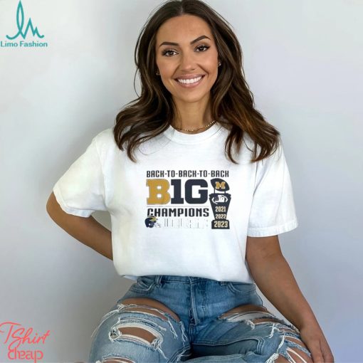 Michigan wolverines logo 2023 big 10 trophy conference champions T shirt