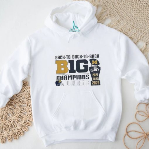 Michigan wolverines logo 2023 big 10 trophy conference champions t shirt