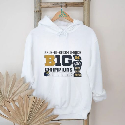 Michigan wolverines logo 2023 big 10 trophy conference champions t shirt
