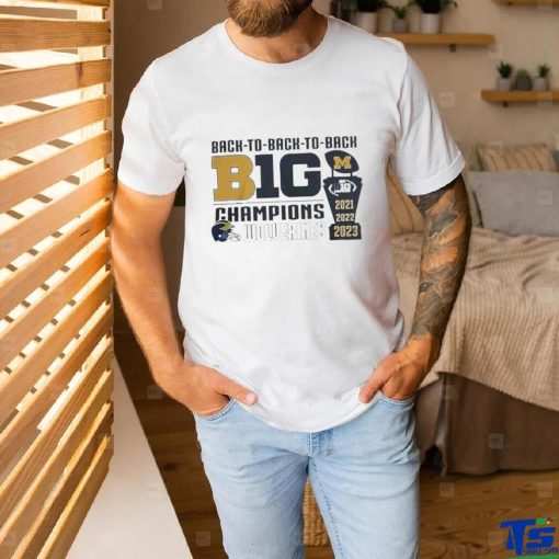 Michigan wolverines logo 2023 big 10 trophy conference champions t shirt