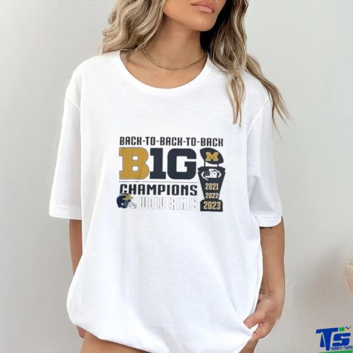 Michigan wolverines logo 2023 big 10 trophy conference champions t shirt