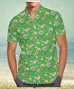 Mickey And Friends Christmas Celebration Disney Cartoon Graphics Inspired Full Printing Hawaiian Shirt