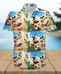 Mickey And Friends In Hawaii Disney Cartoon Graphics Full Printing Hawaiian Shirt