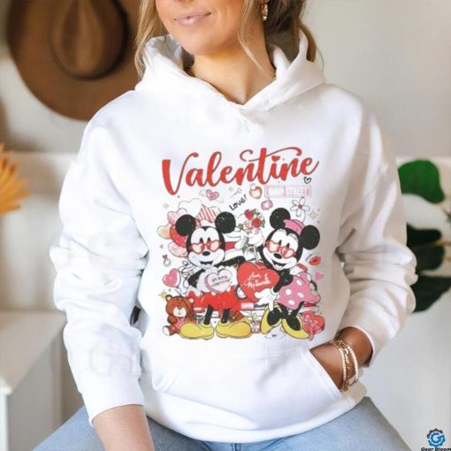 Mickey Minnie Disney true love Valentine on main street shirt
