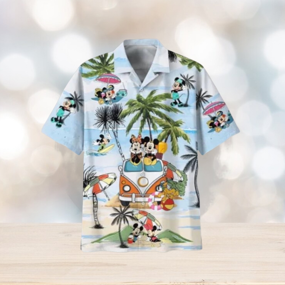 Mickey Minnie Mouse Hippie Beach Hawaiian T Shirt Mickey Minnie Mouse Hippie Beach Hawaiian T Shirt