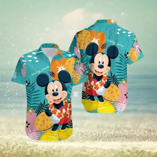 Mickey Mouse Aloha Flower Hawaiian T Shirt