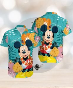 Mickey Mouse Aloha Flower Hawaiian T Shirt