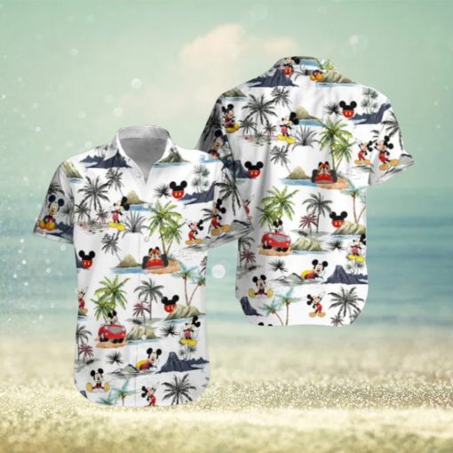 Mickey Mouse And Island Coconut Tree Hawaiian T Shirt