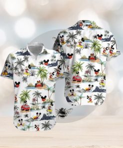 Mickey Mouse And Island Coconut Tree Hawaiian T Shirt