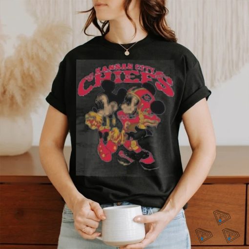 Mickey Mouse And Minnie Mouse Kansas City Chiefs Shirt