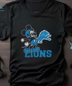 Mickey Mouse Cartoon Detroit Lions Football Player Helmet Logo Shirts
