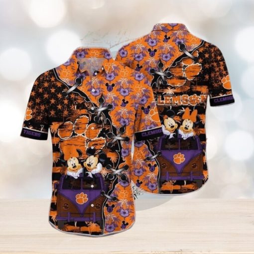 Mickey Mouse Disney NCAA Clemson Tigers Hawaiian Shirt Beach Lovers Gift