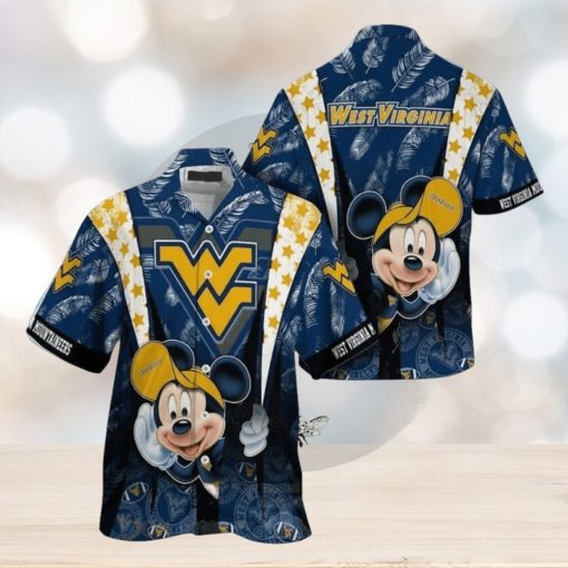 Mickey Mouse Disney NCAA West Virginia Mountaineers WVU Hawaiian Shirt Best Beach Gift