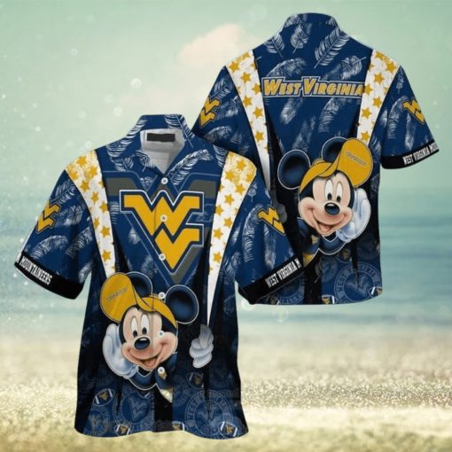 Mickey Mouse Disney NCAA West Virginia Mountaineers WVU Hawaiian Shirt Best Beach Gift