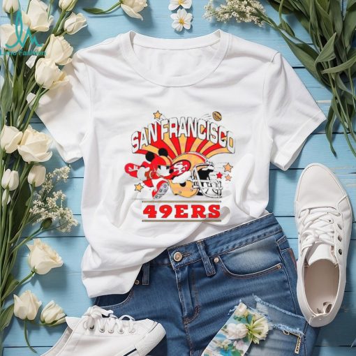 Mickey Mouse Football San Francisco 49ers Helmet Shirt
