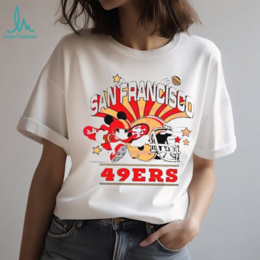 Mickey Mouse Football San Francisco 49ers Helmet Shirt