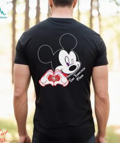 Mickey Mouse Love San Francisco 49ers Logo Shirt, hoodie, sweater, long sleeve and tank top Mickey Mouse Love San Francisco 49ers Logo Shirt