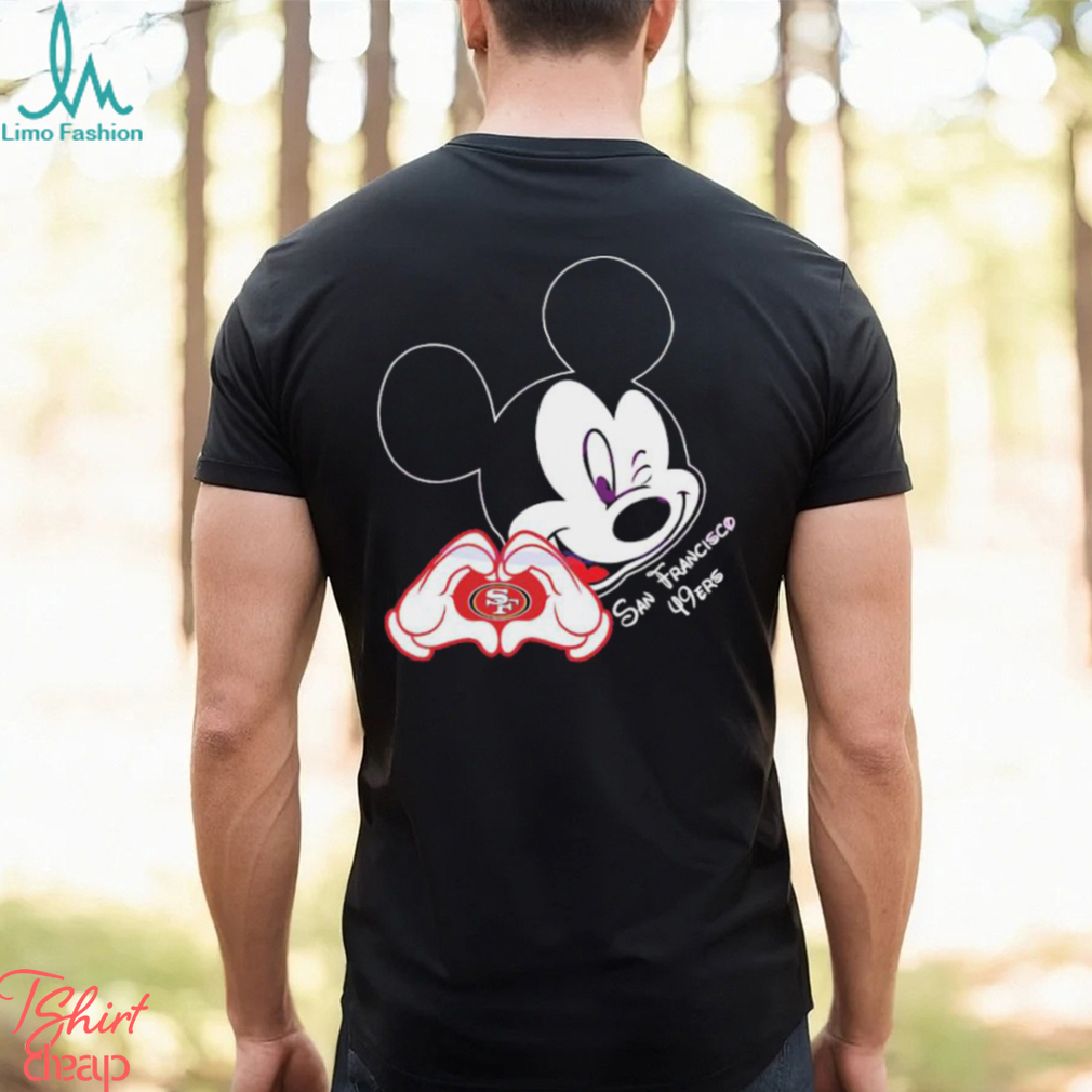 Mickey Mouse Love San Francisco 49ers Logo Shirt Mickey Mouse Love San Francisco 49ers Logo Shirt